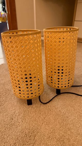 Lámparas Mesita Noche IKEA Ratán