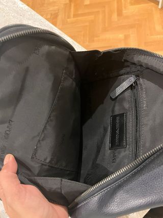 Bandolera Piel Emporio Armani Negra