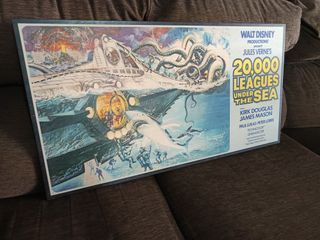 Póster madera 20.000 leguas de viaje submarino