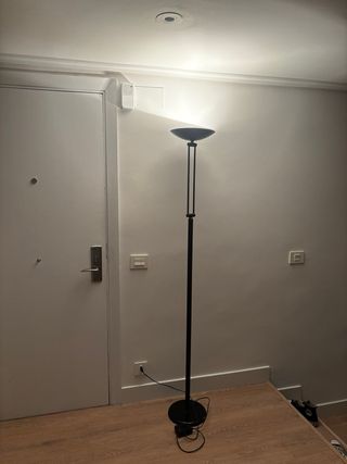 Lámpara de pie negra salón