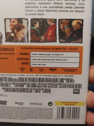 DVD Juno Película