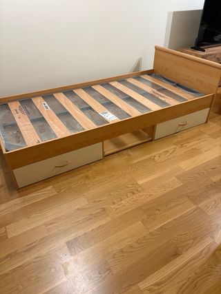 Cama individual 90cm con cajones