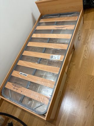 Cama individual 90cm con cajones