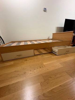 Cama individual 90cm con cajones
