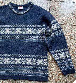 Levi's Vintage Pullover Uomo M Anni '90 Blu  Scuro