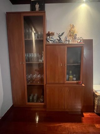Juego muebles comedor en madera de cerezo