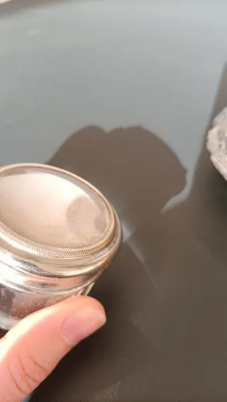 2 Vasetti Vetro Antichi Argento