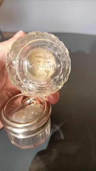 2 Vasetti Vetro Antichi Argento