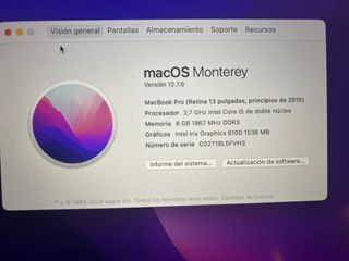 MacBook Pro Retina 13 Plata