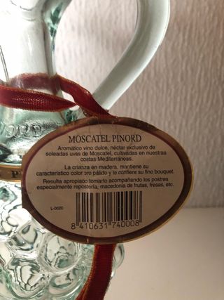 Botella Moscatel Pinord Vidrio Uva