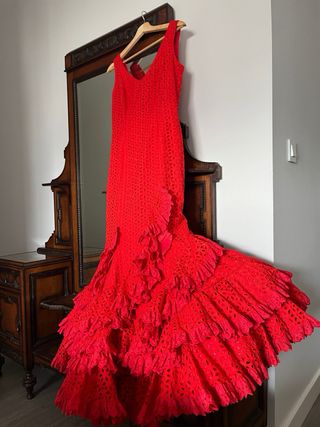 Traje de flamenca rojo
