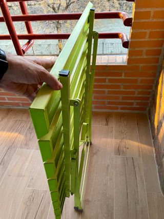 Mesa plegable hierro verde 74cm