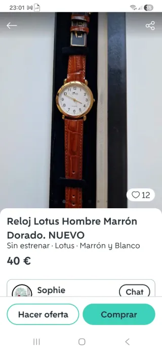 Reloj Lotus Mujer Marrón/Dorado