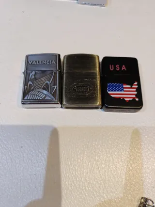 Lote 3 mecheros tipo Zippo