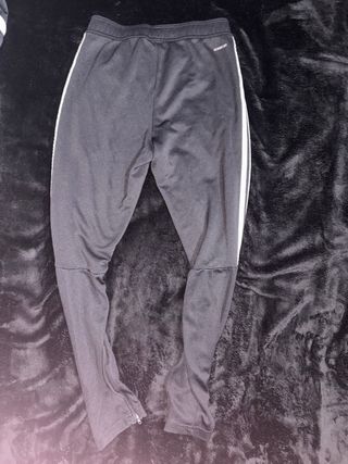 Pantalón Adidas Negro con Rayas Blancas