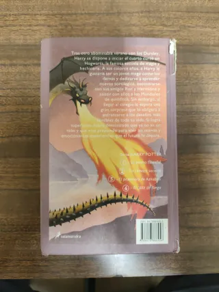 Libro de Harry Potter y el Cáliz de fuego