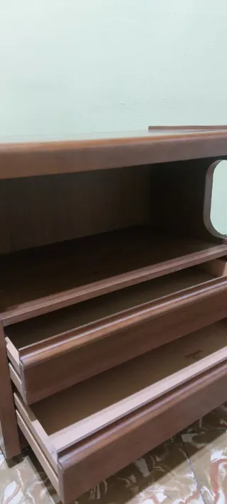 Mesa TV madera con 2 cajones