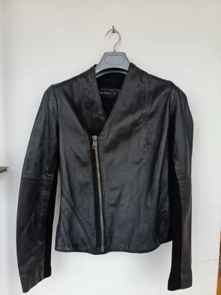 Chaqueta cuero Zara