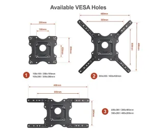 Soporte pared TV 32"-55"