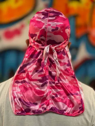 Durag Camuflaje Rosa y Morado