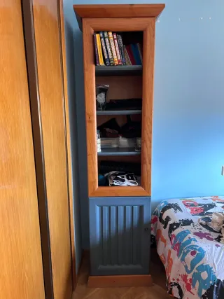 Mueble Estantería Madera con Puerta