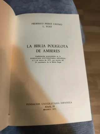La Biblia políglota de Amberes
