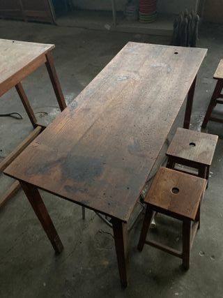Mesa de taller madera antigua