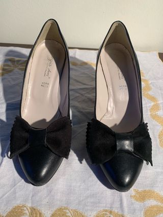 Scarpe Giorgia Pelle Nera Tg 38 Made in Italy