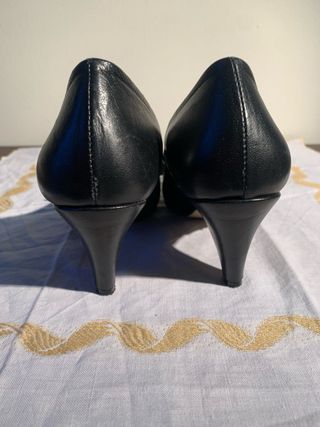 Scarpe Giorgia Pelle Nera Tg 38 Made in Italy