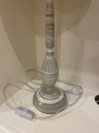 Lámpara de mesa vintage pantalla beige