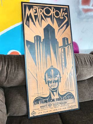 Póster Metrópolis Madera Vintage