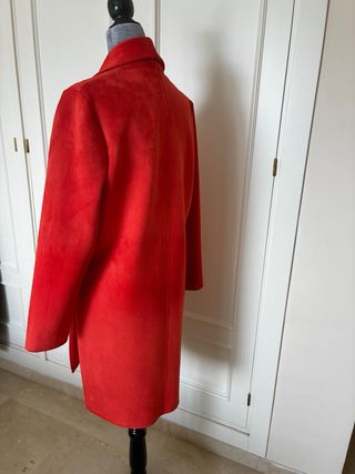 Abrigo Zara Antelina Rojo Talla S