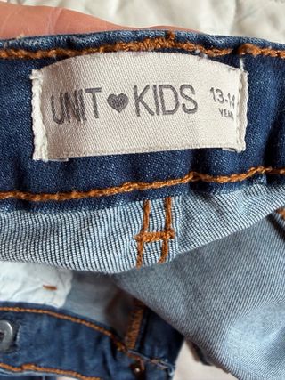 Pantalón vaquero elástico azul unisex T.13-14