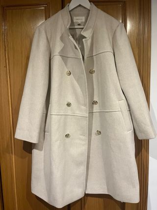 Abrigo paño Cortefiel beige