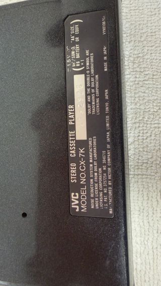 Reproductor Cassette JVC CX-7 Auto Reverse