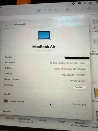 Macbook Air 2018 Gris Espacial