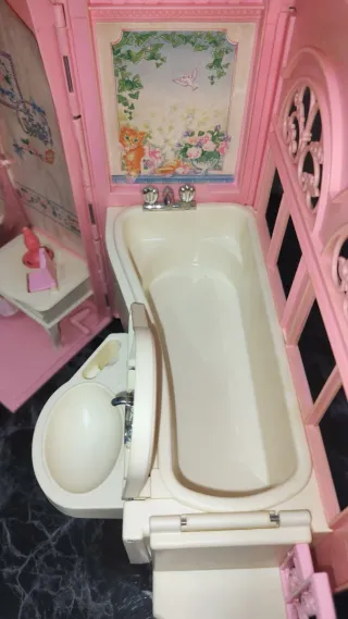 Barbie vintage casa valigetta rosa