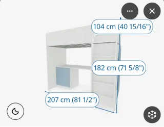 Litera IKEA SMÅSTAD con escritorio