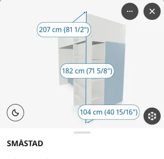 Litera IKEA SMÅSTAD con escritorio