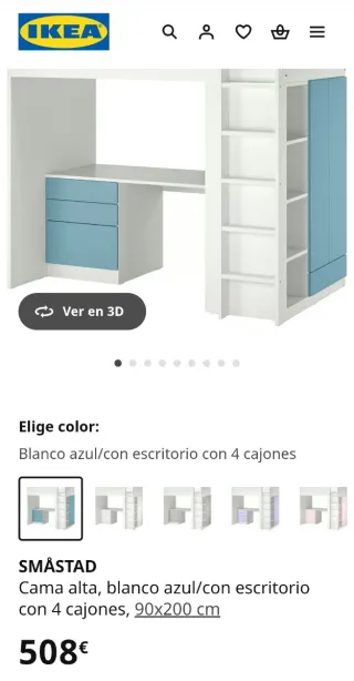 Litera IKEA SMÅSTAD con escritorio