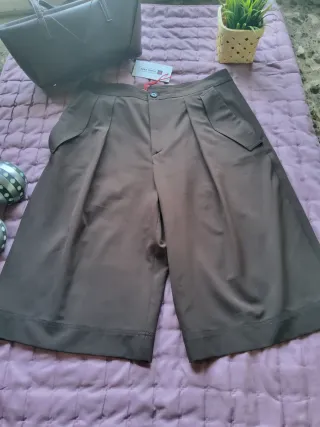 Bermuda Zara Marrón Chocolate Talla L