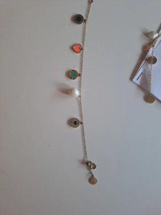 Pulsera y colgante pack oro detalles en multicolor