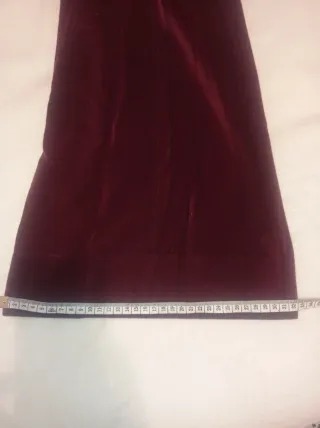 Pantalón vintage terciopelo burdeos