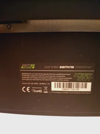 Monitor Gaming Keep Out 32 para pieza esta dañado