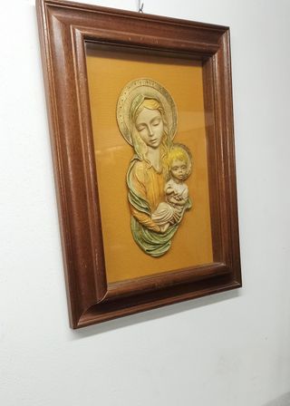 Quadro Sacro Madonna e Bambino Vintage