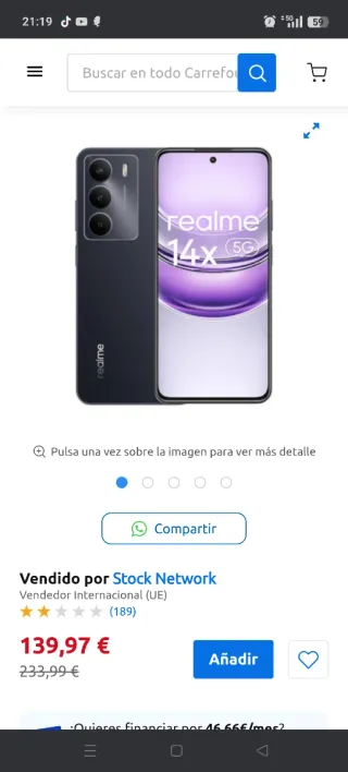 Realme 14x 5G 128GB color verde