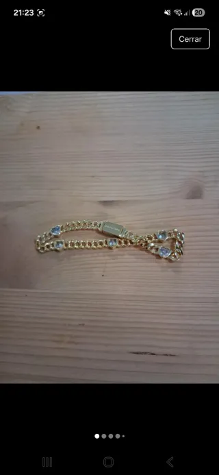 Pulsera Pandora Corazones Dorada