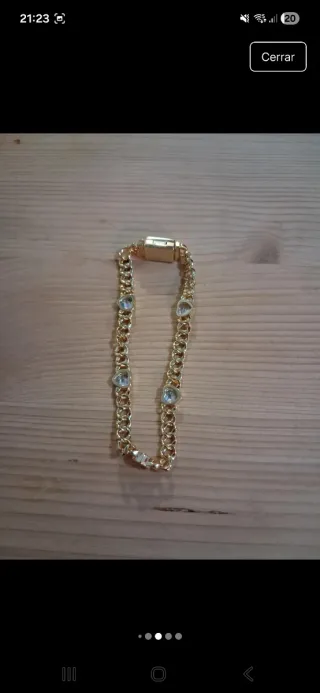 Pulsera Pandora Corazones Dorada