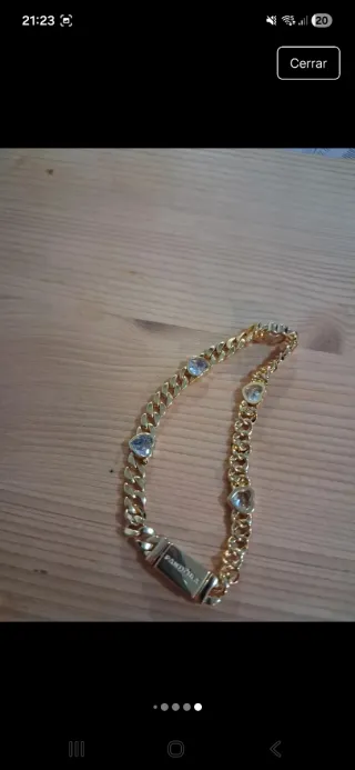 Pulsera Pandora Corazones Dorada