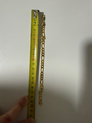 Pulsera Figaro Bañada en Oro